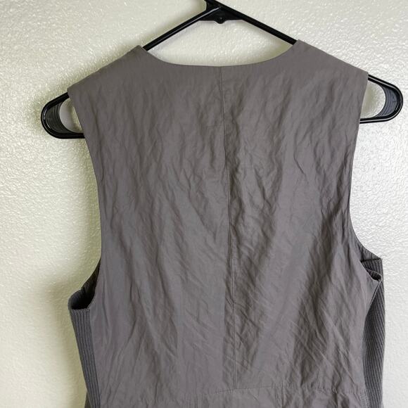 Stella Carakasi Vest Womens Small Gray Jacket Asymmetrical Zip Pockets Ribbed * - Picture 7 of 9